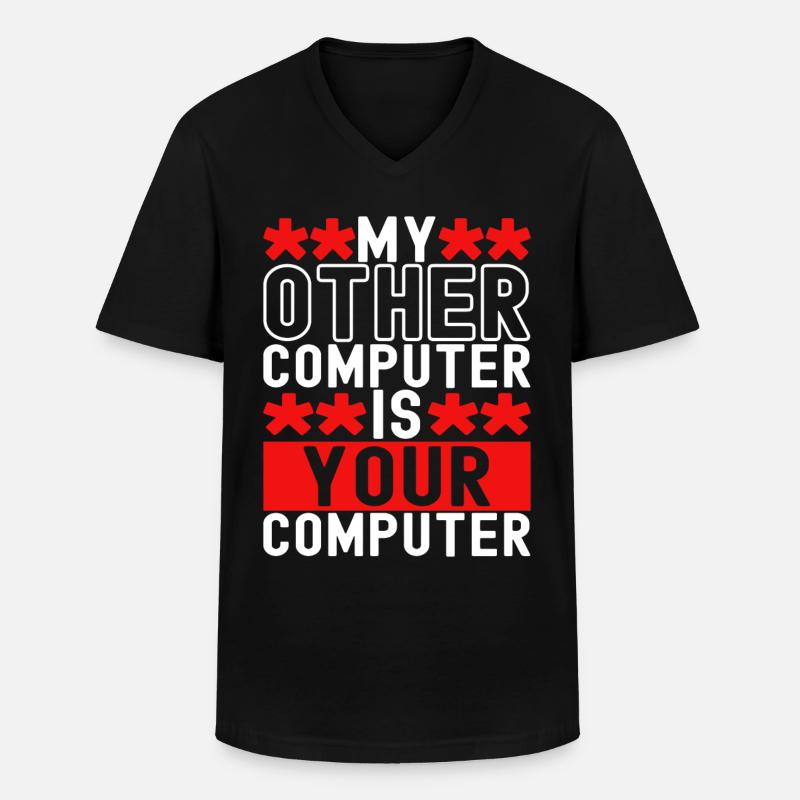 Programmer Cyber Security - Men's V-Neck T-Shirt - black