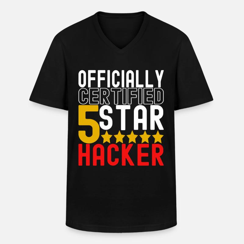 Programmer Cyber Security - Men's V-Neck T-Shirt - black