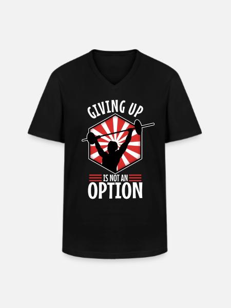 Abandonner n’est pas une option - T-shirt col V Homme - noir