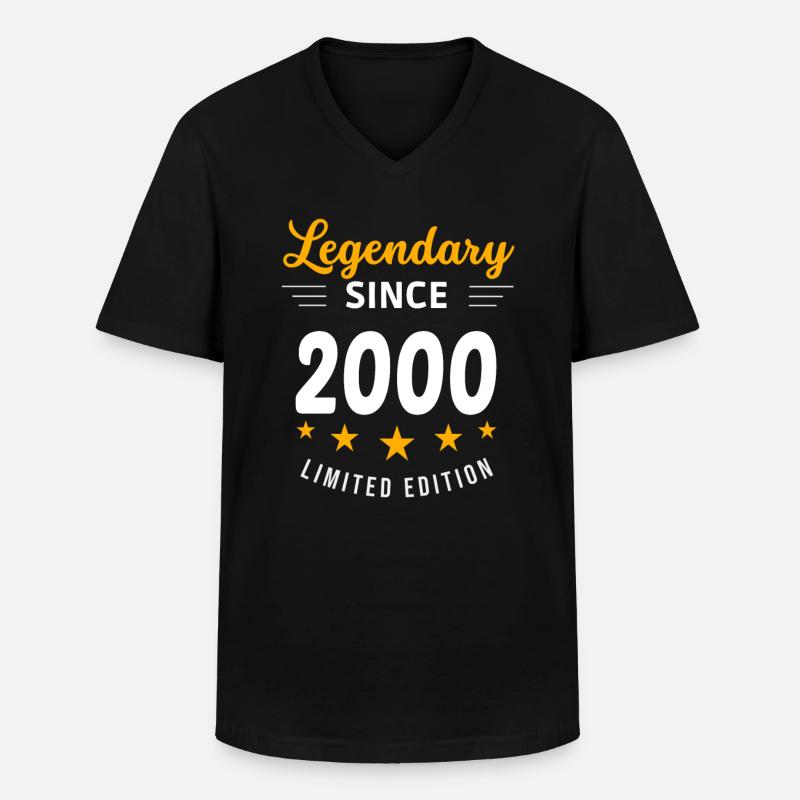Legendary since 2000 - Men's V-Neck T-Shirt - black