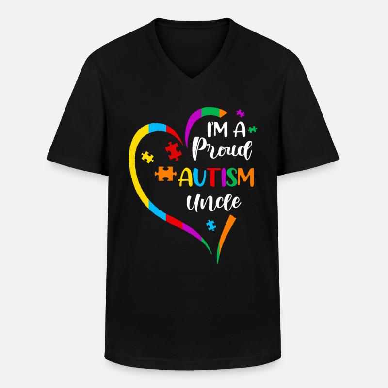 Autismus - Männer-T-Shirt mit V-Ausschnitt - Schwarz
