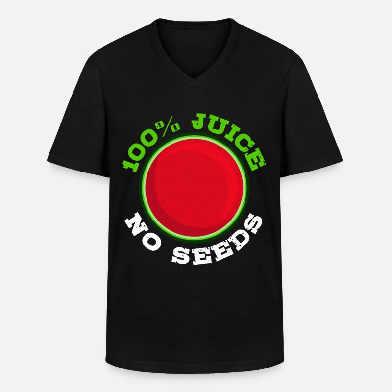 Funny Vasectomy Sterilization Watermelon - Men's V-Neck T-Shirt - black