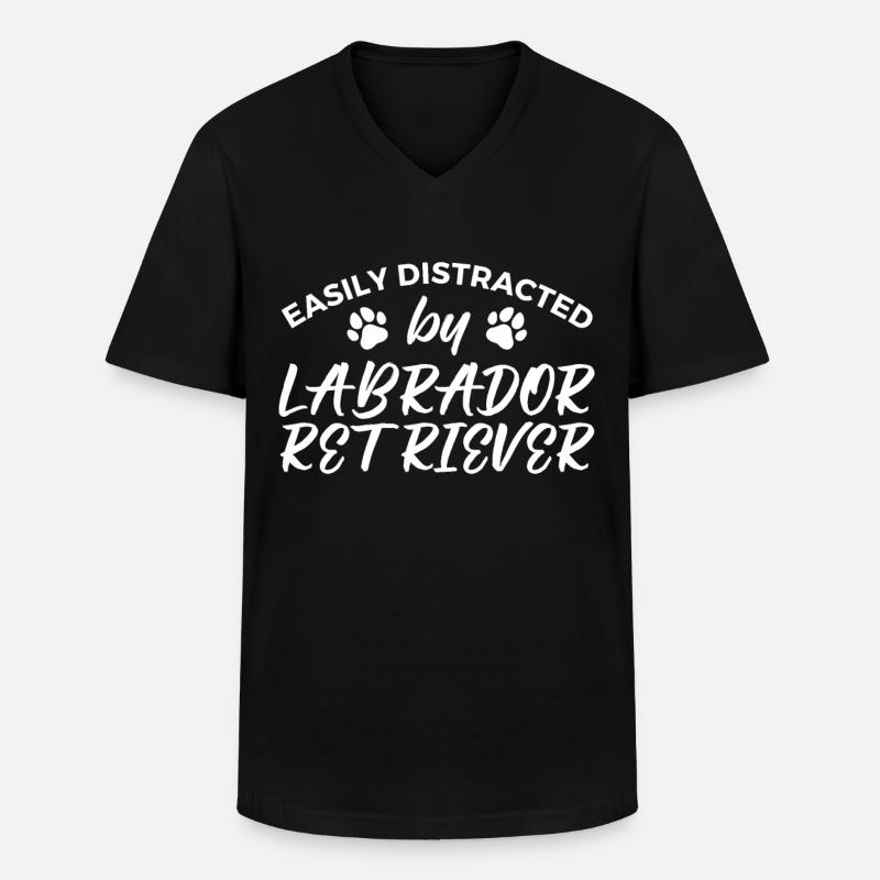Labrador Hunde - Männer-T-Shirt mit V-Ausschnitt - Schwarz