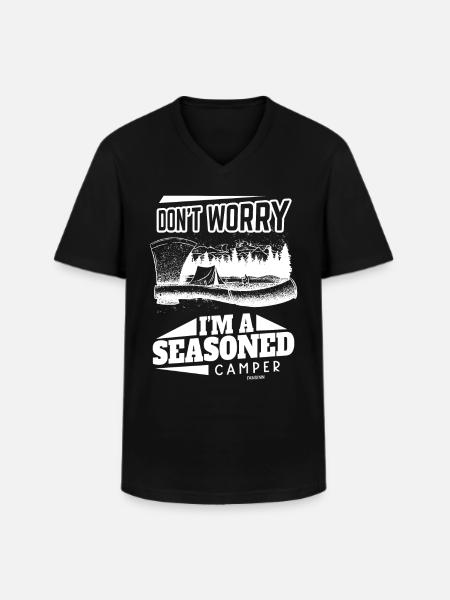 Camping Camping Holiday Tent Gift - Men's V-Neck T-Shirt - black