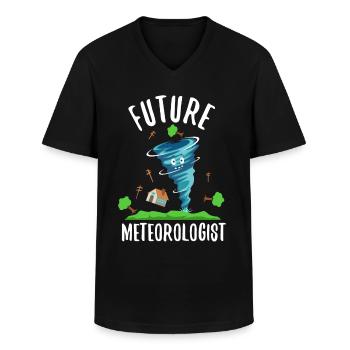 Future Meteorologist - Men's V-Neck T-Shirt - black - Front - AI Model Male 178 dark (178cm)