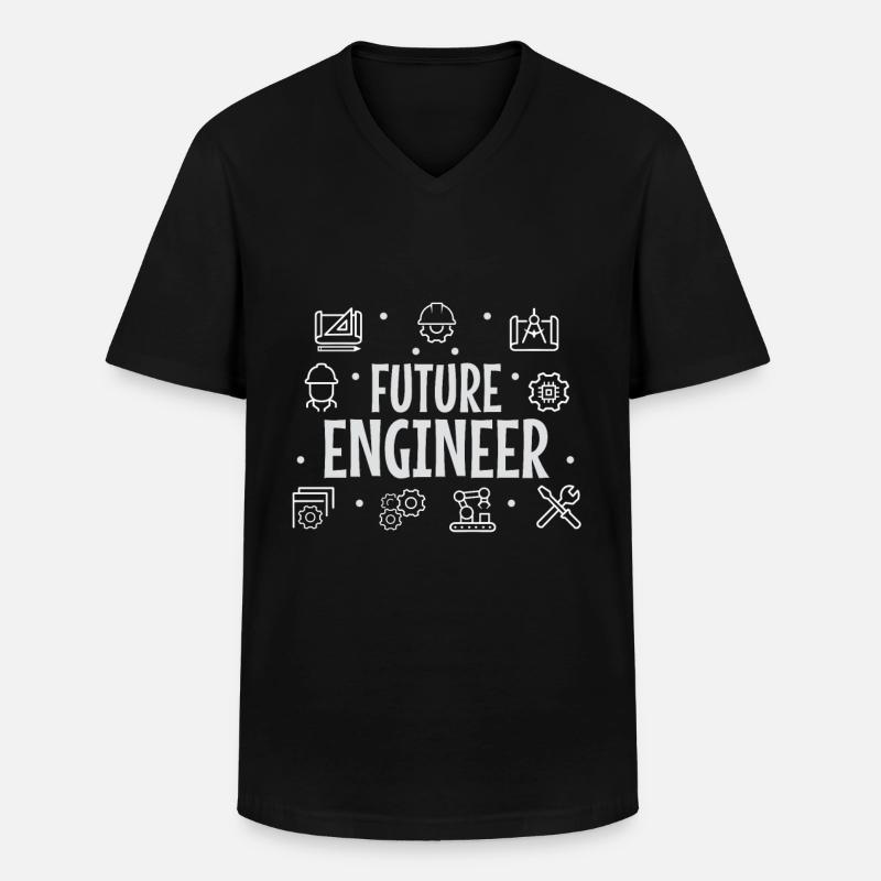 Future Engineer - Männer-T-Shirt mit V-Ausschnitt - Schwarz