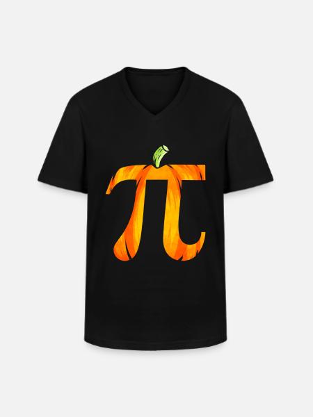 Pumpkin Pi Pie Halloween - Men's V-Neck T-Shirt - black