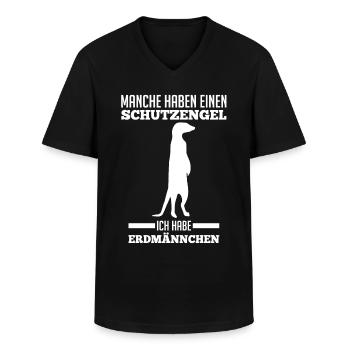 Erdmännchen - Männer-T-Shirt mit V-Ausschnitt - Schwarz - Vorne - AI Model Male 178 dark (178cm)