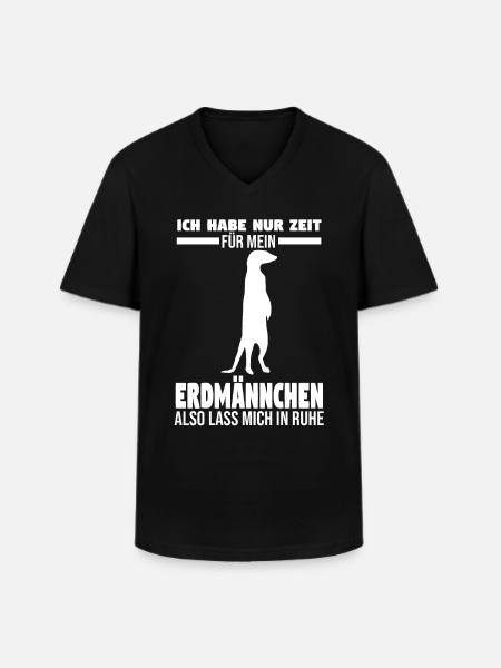 Erdmännchen - Männer-T-Shirt mit V-Ausschnitt - Schwarz