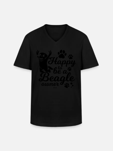 Beagle Dog - Men's V-Neck T-Shirt - black