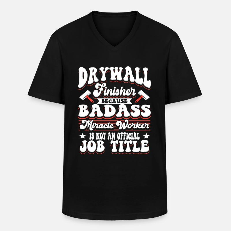 Gipsvæg Miracle Worker vægpaneler - Klassisk herre T-shirt med V-udskæring - sort