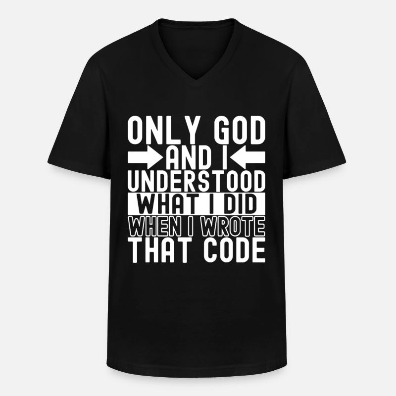 Programmeur Informaticien - T-shirt col V Homme - noir