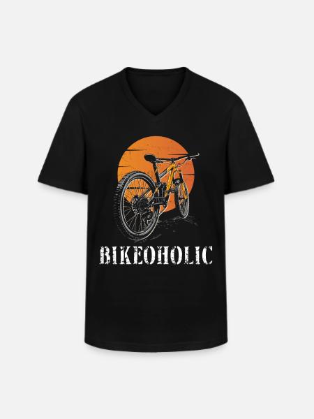 Enduro VTT VTT Équitation - T-shirt col V Homme - noir