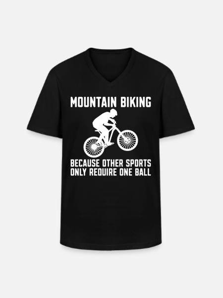 Enduro VTT VTT Équitation - T-shirt col V Homme - noir