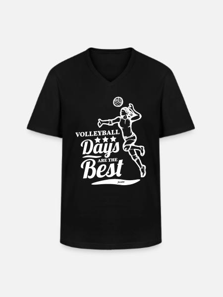 Volleyball - Men's V-Neck T-Shirt - black