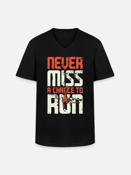Parkour Free Running Traceur - Men's V-Neck T-Shirt - black