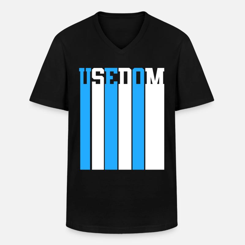 Ostsee Usedom - Männer-T-Shirt mit V-Ausschnitt - Schwarz