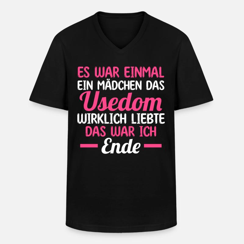Ostsee Usedom - Männer-T-Shirt mit V-Ausschnitt - Schwarz