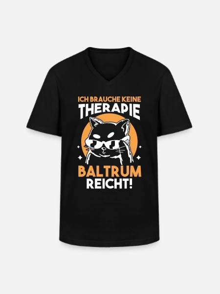 Nordsee Baltrum - Männer-T-Shirt mit V-Ausschnitt - Schwarz