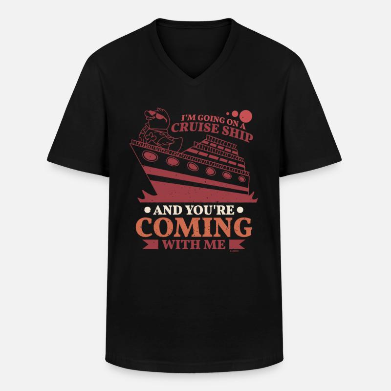 ich mache eine Kreuzfahrt - Männer-T-Shirt mit V-Ausschnitt - Schwarz