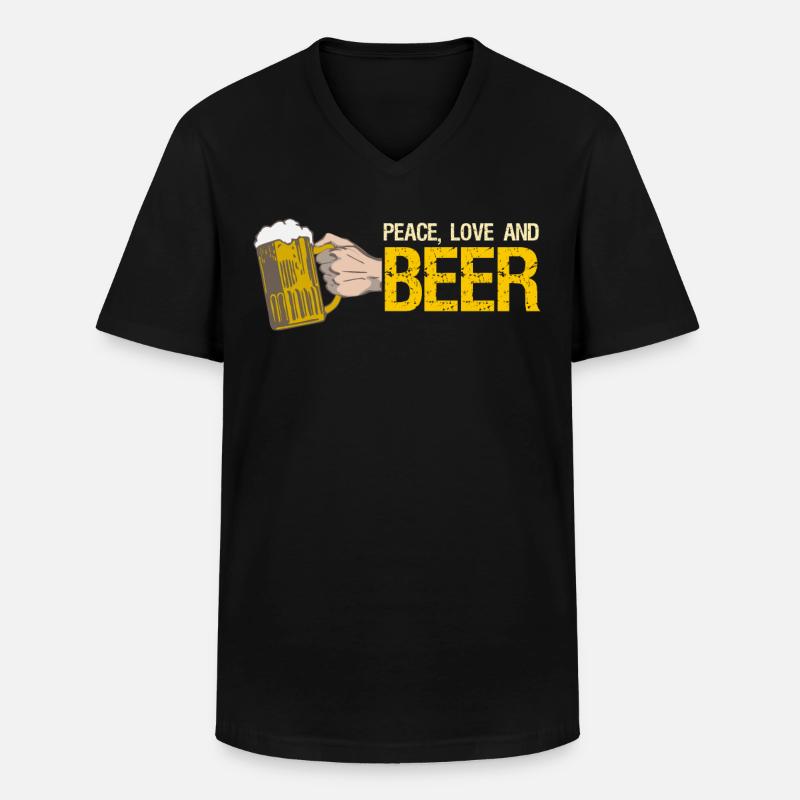 Beer - Männer-T-Shirt mit V-Ausschnitt - Schwarz