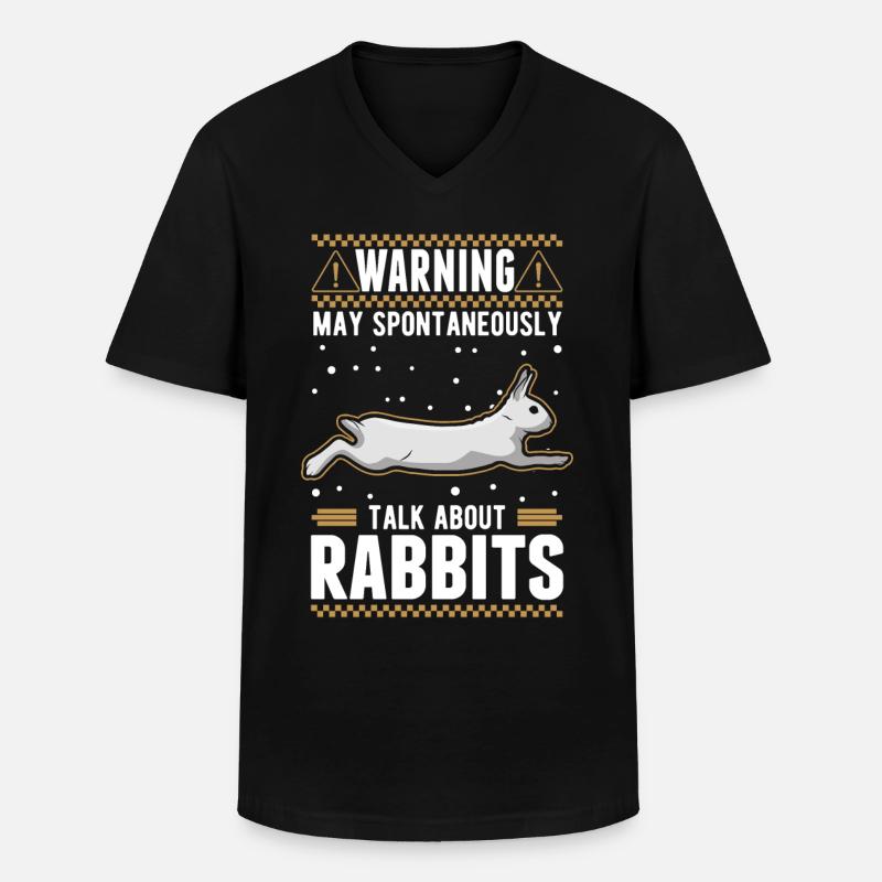 Rabbit Rabbit Rabbit Rabbit - Men's V-Neck T-Shirt - black
