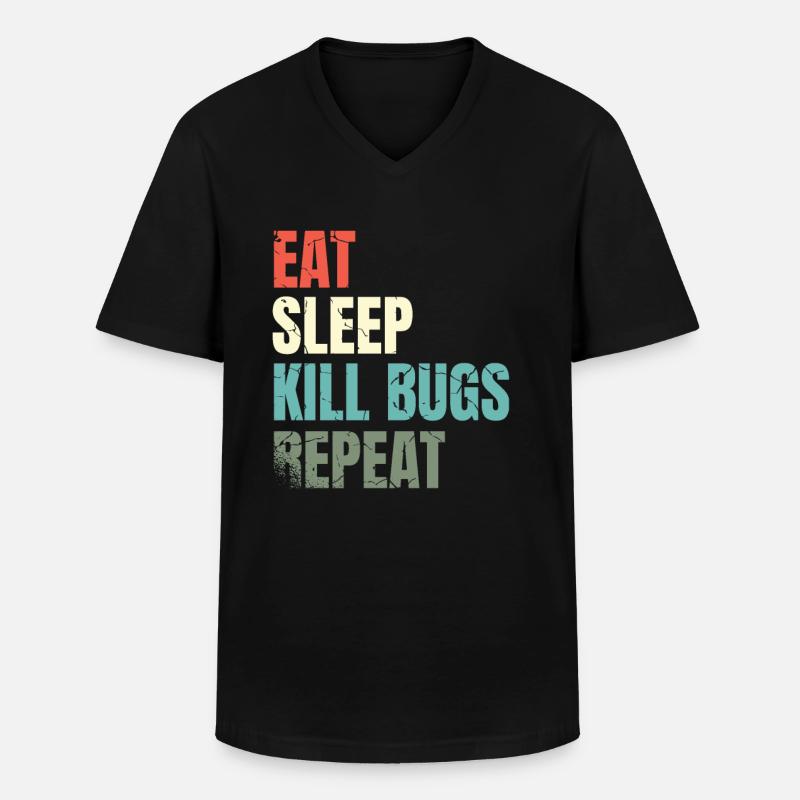 Schädlingsbekämpfungsexperte Bugs Exterminator - Männer-T-Shirt mit V-Ausschnitt - Schwarz