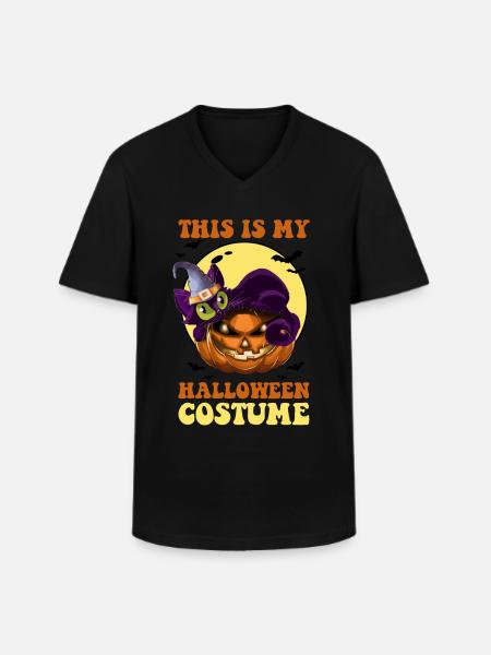 This Is My Halloween costumes - Men's V-Neck T-Shirt - black