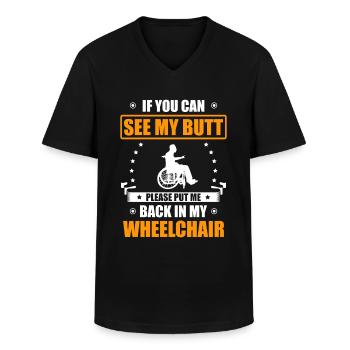 Bitte Setzen Sie Mich Wieder In Meinen - Männer-T-Shirt mit V-Ausschnitt - Schwarz - Vorne - AI Model Male 178 dark (178cm)