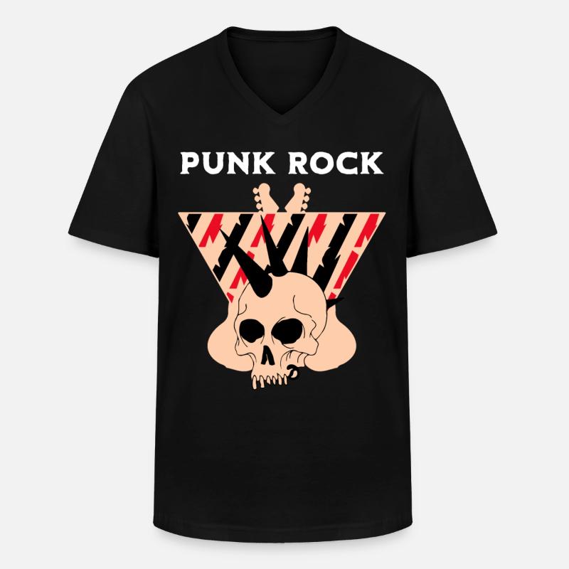 Punk Rock Punks Punk - Männer-T-Shirt mit V-Ausschnitt - Schwarz