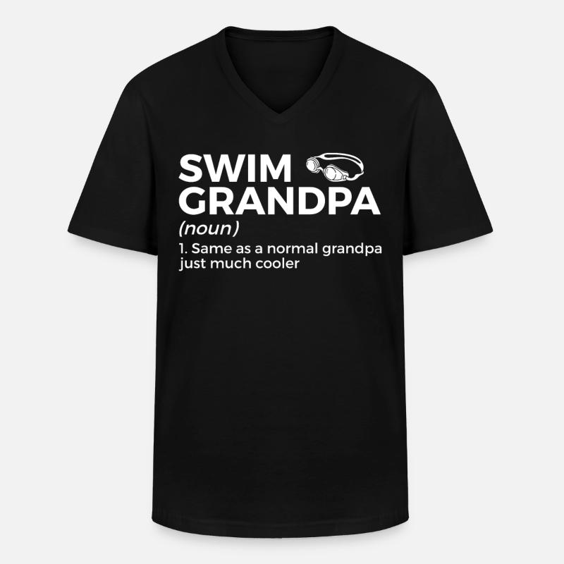 Schwimmer Schwimmen Spruch - Männer-T-Shirt mit V-Ausschnitt - Schwarz