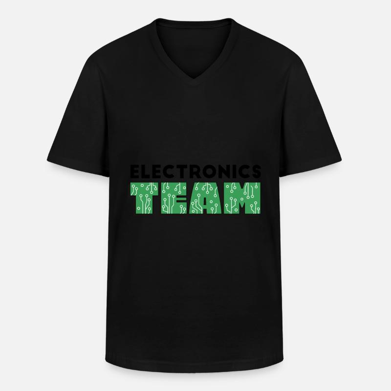 Programmer - electronics TEAM - Men's V-Neck T-Shirt - black
