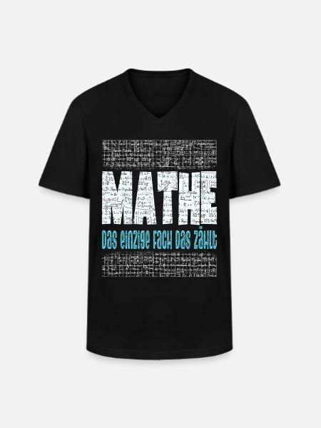 Mathe Mathematiklehrer Mathematikstudent - Männer-T-Shirt mit V-Ausschnitt - Schwarz