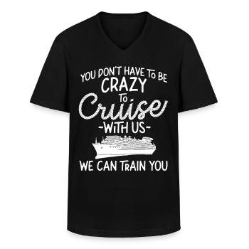 Cruise Ship Vacation Girl Friends - Men's V-Neck T-Shirt - black - Front - AI Model Male 178 dark (178cm)