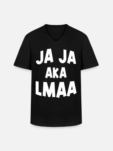 Ja Ja aka LMAA - Männer-T-Shirt mit V-Ausschnitt - Schwarz