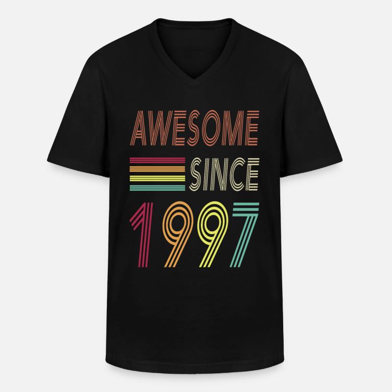 Awesome since 1997 - Männer-T-Shirt mit V-Ausschnitt - Schwarz