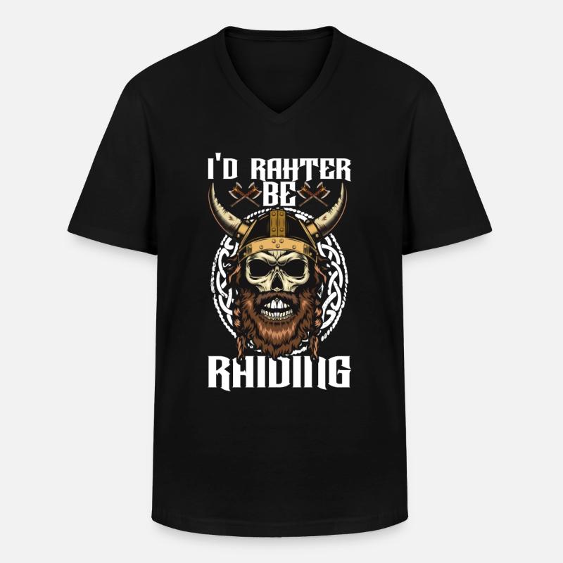 Vikinger Nordisch - Männer-T-Shirt mit V-Ausschnitt - Schwarz