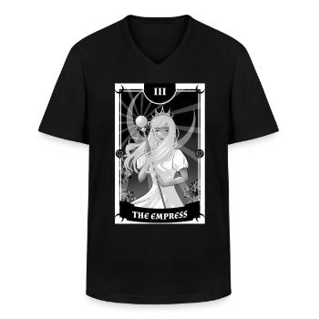 Anime -Tarot -Karte die Kaiserin Gothic - Männer-T-Shirt mit V-Ausschnitt - Schwarz - Vorne - AI Model Male 178 dark (178cm)