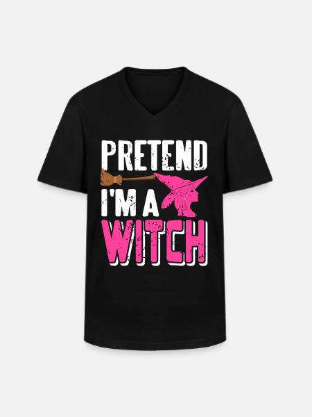Hexe - Pretend Im a Witch - Men's V-Neck T-Shirt - black