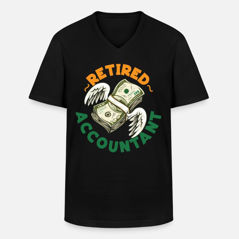 Comptable Comptable Comptable - T-shirt col V Homme - noir