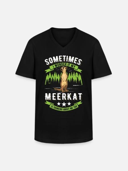 Erdmännchen surikat suricate - T-shirt col V Homme - noir