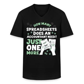 Accountant Bookkeeper Accounting - Men's V-Neck T-Shirt - black - Front - AI Model Male 178 dark (178cm)
