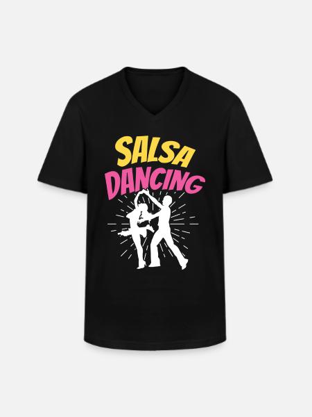 Salsa Dancing Hobby Dance Dancers - Men's V-Neck T-Shirt - black