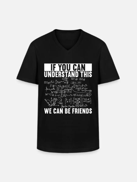 Math Teacher - Men's V-Neck T-Shirt - black