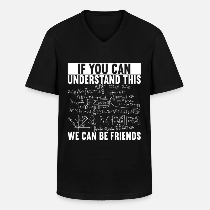 Mathe Mathelehrer - Männer-T-Shirt mit V-Ausschnitt - Schwarz