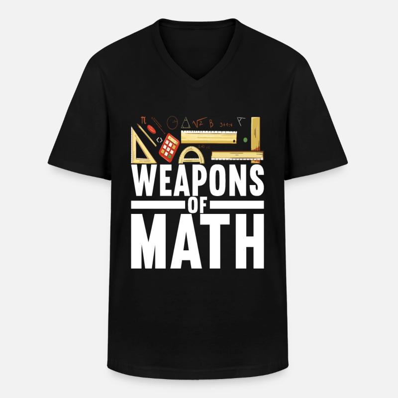 Mathe Mathelehrer - Männer-T-Shirt mit V-Ausschnitt - Schwarz