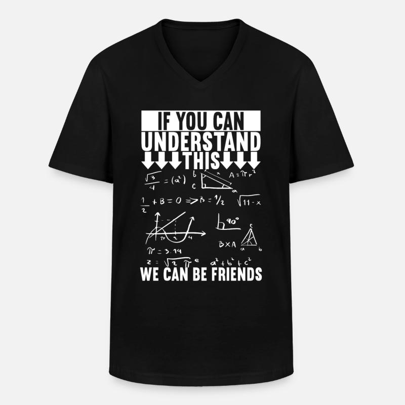 Mathe Mathelehrer - Männer-T-Shirt mit V-Ausschnitt - Schwarz
