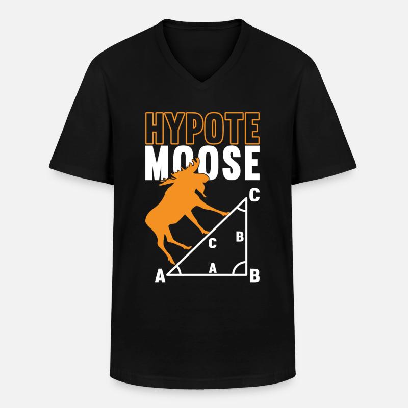 Mathe Mathelehrer - Männer-T-Shirt mit V-Ausschnitt - Schwarz