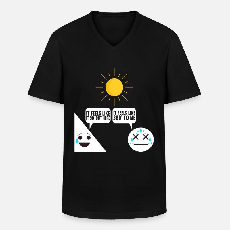 Mathe Mathelehrer - Männer-T-Shirt mit V-Ausschnitt - Schwarz