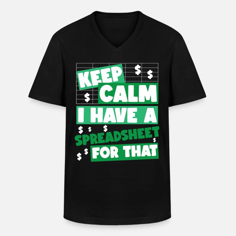 Comptable Comptable Comptable - T-shirt col V Homme - noir